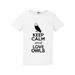 Keep Calm And Love Owls Birds Animal Lover Funny Toddler Kids T-Shirt Tee