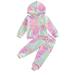 Bebiullo Toddler Girls Tie Dye Outfits Sets Baby Girl Hoodies and Pants Baby Girl 2pcs Outfits Sets