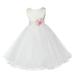 Ekidsbridal Ivory Satin Tulle Rattail Edge Flower Girl Dress Junior Pageant Bridesmaid for Wedding Formal Evening Gown 829S 10