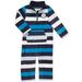 Carter s Infant Long Sleeve One Piece Fleece Coverall - Blue Stripes-6 Months