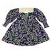Bullpiano Baby Girls Floral Dress 2022 Spring Bubble Sleeve Princess Dress Vintage Floral Pattern Skirt Party Birthday Dresses Kid Clothes
