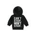 Toddler Baby Sweatshirt Hoodies Lightweight Letter Print Sweater Casual Fall Winter Outdoor Clothes