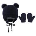 Odeerbi Baby Boys Girls Beanie Infant Toddler Beanie Hats 2024 NEW Kids Winter Hat Mittens Set Warm Fleece Hat Knitted Hat & Gloves