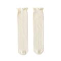 SHIBAOZI Kids Baby Girls Solid Color Hollow Out Stockings Stretchy Knit Knee-high Socks Casual Breathable High Socks