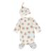 Newborn Baby Girls Sleeping Bags+Hats 2pcs Cartoon Patterns Print Round Neck Long Sleeve Sleepwear