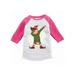 Awkward Styles Girls Boys Ugly Christmas T-Shirt Dabbing Xmas Elf Toddler Raglan Shirt