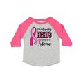 Inktastic Breast Cancer Awareness Nobody Fights Alone Pink Ribbon Boys or Girls Toddler T-Shirt