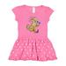 Inktastic Goldendoodle in Curlers with Hair Dryer Girls Toddler Dress