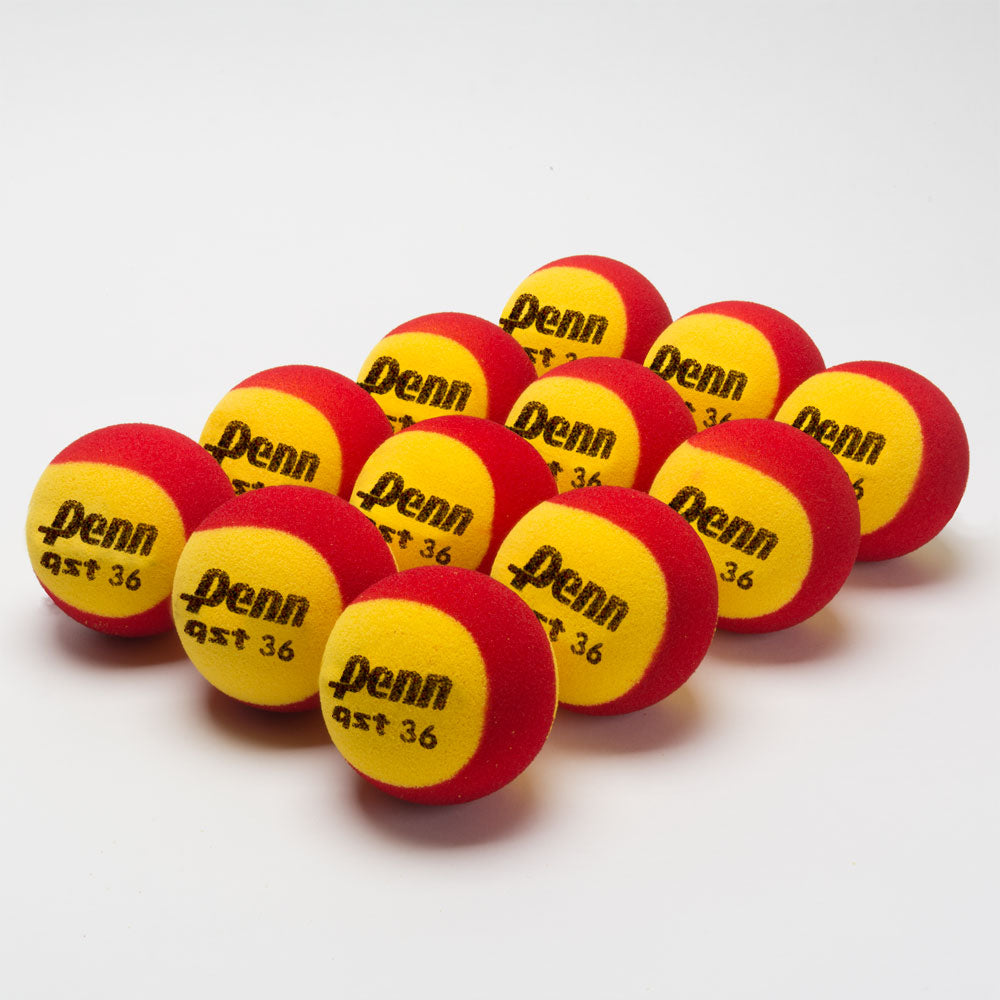 Penn QST 36 Foam 12 Pack Tennis Balls - Penn