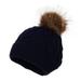 Relanfenk Baby Hats Toddler Winter For Girl Boy Knitted Warm Skiing Cap Lovely Pompom Kids Beanie 0-24 Months Hat