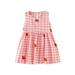 qucoqpe Toddler Girl Short Sleeve Dress Cotton Dress Short Sleeves Casual Summer Floral Striped Basic Party Shirt Jumpskirt Dresses