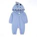 Dadaria Onesies for Baby 0-24Month Toddler Baby Girl Boy Long Sleeved Cartoon Shark Hooded Jumpsuit Romper Suit Blue 0-3 Month Toddler