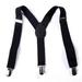 Kids Boys Solid Color BLACK Adjustable Elastic Y-Back Clip Suspenders Toddler Suspender