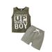 Binwwede Toddler Baby Boy Clothes Mama s Boy Tees Tank Tops+Stripes Short Pants Outfit Set Baby Boy Summer Clothing Set MHX