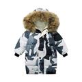 Baby Toddler Boys Girls Winter Warm Coats Hoodies Down Jacket Windproof Jacket Hooded Snowsuit Outerwear Waterproof Thick Coat