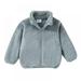 Infant Baby Boys Girls Fuzzy Fleece Jacket Full-Zip Polar Winter Warm Coats Faux Fur Outwear