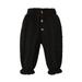 Toddler Girl Clothes 4Y Toddler Girl Casual Pants 5Y Toddler Girl Lovely Elastic Ruffled Layer Pants Black