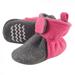 Hudson Baby Infant and Toddler Girl Cozy Fleece Booties Dk Pink Heather Charcoal 12-18 Months