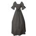 Women s Gothic Maxi Dresses Renaissance Court Style Vintage Swing Dress Short Sleeves Slim Luce up Long Prom Dress