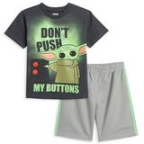 Star Wars The Child Toddler Boys T-Shirt and Mesh Shorts Outfit Set Infant to Big Kid