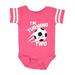 Inktastic I m Turning Two with Soccer Ball Boys or Girls Baby Bodysuit