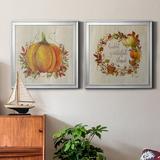 The Holiday Aisle® Pumpkin in Fall - 2 Piece Picture Frame Painting Set on Canvas Canvas, in Black/Blue/Green | 26.5 H x 53 W x 1.5 D in | Wayfair