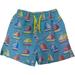 Little Boys Quick Dry Beach Board Shorts Swim Trunk Swimsuit Beach Shorts With Mesh Lining (Light Blue Sandals 12/14)