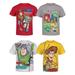 Disney Pixar Toy Story Woody Buzz Lightyear Forky Rex Slinky Dog Toddler Boys 4 Pack T-Shirt White 5T