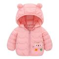 Baby Boys Girls Down Parkas Coat Winter Warm Cotton Coat Kids Outwear Hoodie Jacket Toddler Hooded Coat Long Sleeve Zipper Solid Warm Outfits 1-6T