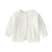 Baby Girl Knit Sweater Cardigans Button up Sweater Outwear for Toddler 6M-3T White