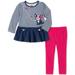 Kids Headquarters Infant Girls Striped Dog Tunic And Leggings Set