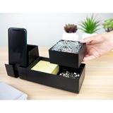 Inbox Zero Stackable Storage Desk Organizer Plastic in Black | 2.28 H x 3.74 W x 2.28 D in | Wayfair EBEAF58D68324136A25AD1350046701A