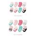 Luvable Friends Infant Girl Grow with Me Cotton Terry Socks Pink Black Mary Janes 0-6 and 6-12 Months