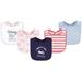 Hudson Baby Infant Girl Cotton Bibs Whaley Cute Girl One Size