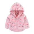 Verugu Toddler Baby Girls Boys Winter Coat Thicken Warm Jackets Baby Hooded Snow Outwear Coat Kids Warm Cartoon Winter Fleece Jackets Sweatshirt Hooded Coats Pink 2-3 Years