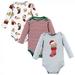 Hudson Baby Unisex Baby Cotton Long-Sleeve Bodysuits Christmas Dog 6-9 Months