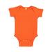 Rabbit Skins Infant 100% Cotton Jersey Lap Shoulder Short Sleeve Bodysuit Orange 12 Months