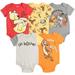 Disney Mickey Mouse Lion King Pixar Winnie the Pooh Disney Classics Donald Duck Pluto Minnie Mouse Baby 5 Pack Bodysuits Newborn to Infant