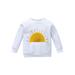 0-3Y Toddlers Boys Girls Autumn Hoodie Creative Sun Printing Long Sleeve Round Collar Tops Clothes