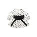 IZhansean Fashion Baby Girls Autumn Dress Polka Dot Long Puff Sleeve V Neck A-Line Dress With Belt White 1-2 Years
