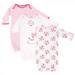 Luvable Friends Baby Girl Cotton Gowns Pink Floral 0-6 Months