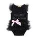 New Baby Bodysuits Infant Baby Girls Summer Clothes My Little Black Lace Bodysuit Outfits
