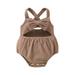 jaweiw Baby Girlâ€™s Casual Suspender Romper Solid Color Bow V-neck Hollow Out Summer Triangle Jumpsuits