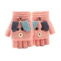 Hunpta Winter Gloves For Kids Soft Convertible Flip Top Gloves Kids Baby Winter Warm Knit Fingerless Mitten