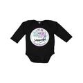 Inktastic Suicide Prevention- I Wear Teal and Purple for My Stepfather Boys or Girls Long Sleeve Baby Bodysuit