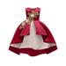 2T Toddler Girls Wedding Princess Dress Party Dress Formal Pageant Dress 3T Toddler Girl Sleeveless Tube Top Design Embroidered Ruffled Layer Party Formal TuTu Dress Red