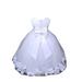 Ekidsbridal Wedding Pageant Rose Petals White Tulle Junior Bridesmaid Toddler Dress Summer Easter Dress First Communion Girls Clothing Holiday Recital Dress Princess 302T size 8 Flower Girl Dress