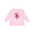 Inktastic Meme Girl Ballerina Monkey Girls Long Sleeve Toddler T-Shirt