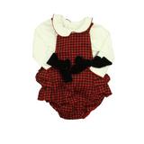 Pre-owned Mudpie Girls White | Red | Black Apparel Sets size: 3-6 Months