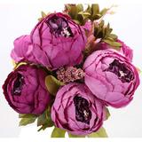Primrue Bouquet Peony Floral Arrangements Silk in Pink/Indigo | 19 H x 11 W x 11 D in | Wayfair A3652ED5F1CE49A3B62CE6BA04B536A5